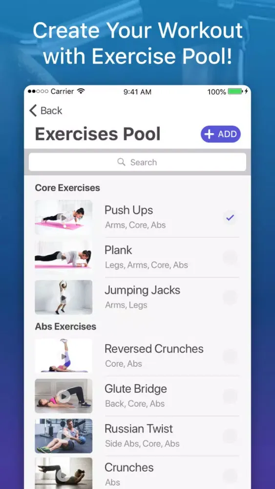 Sweat it App - Female Fitness Screenshots