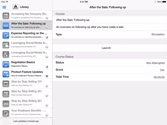 Captures d'écran de Ability mLearning Player iPad 