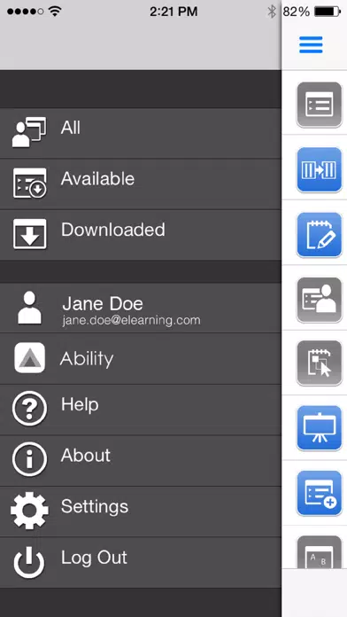 Captures d'écran de Ability mLearning Player