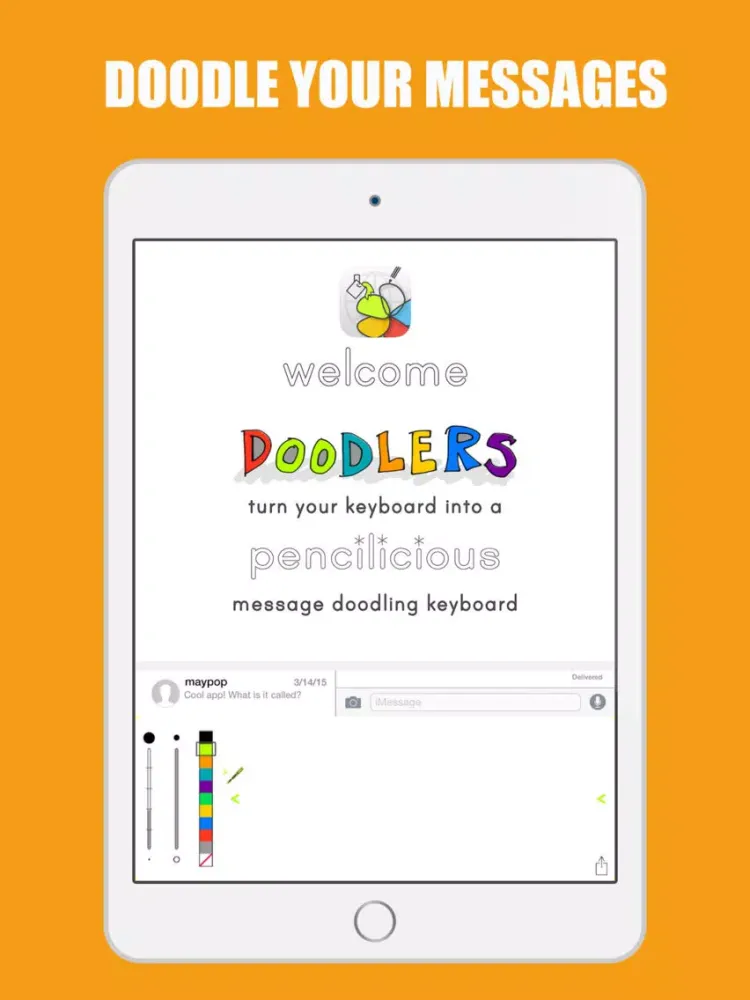 Pencilicious Doodle Message Keyboard iPad 应用截图