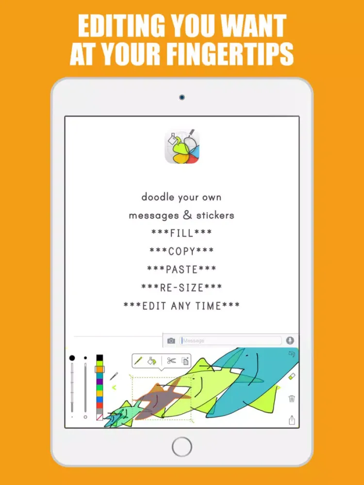 Pencilicious Doodle Message Keyboard iPad 应用截图