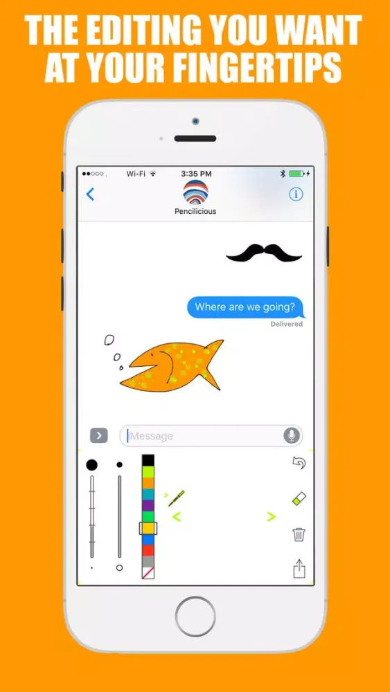 Pencilicious Doodle Message Keyboard应用截图
