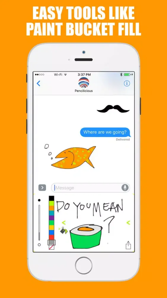 Pencilicious Doodle Message Keyboard应用截图