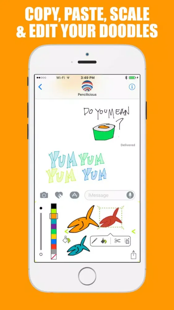 Pencilicious Doodle Message Keyboard应用截图
