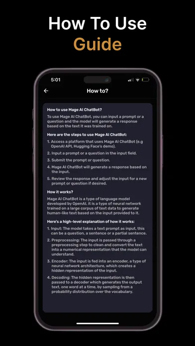 Screenshot di Mage AI Chatbot