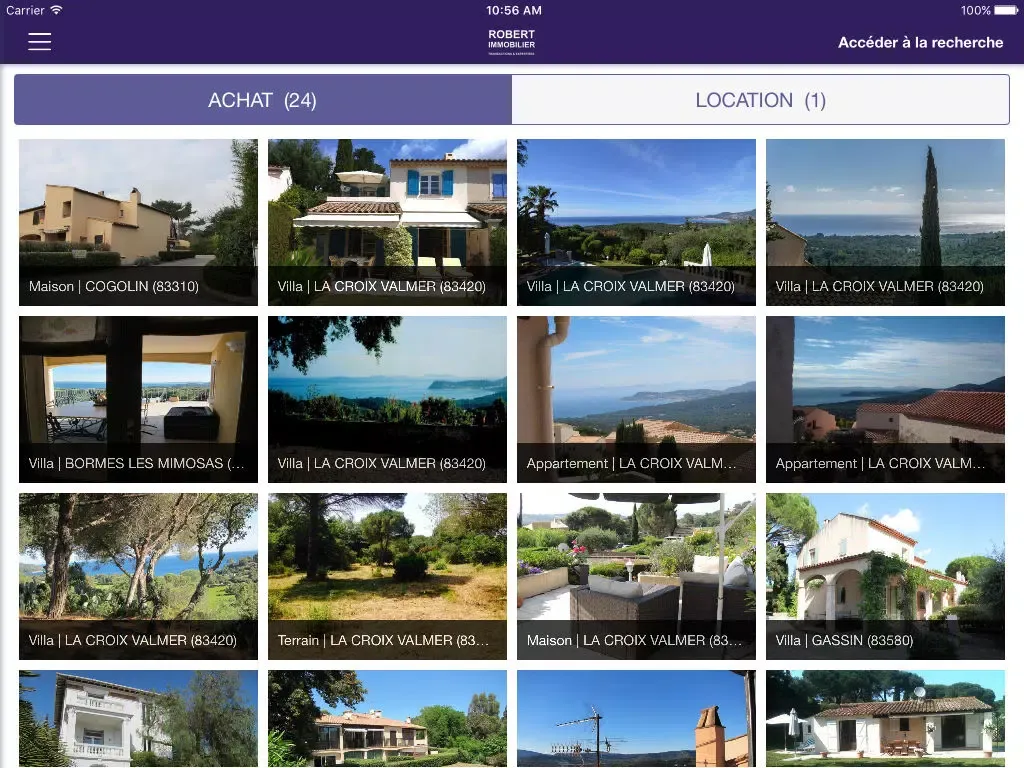 Capturas de tela do AGENCE ROBERT IMMOBILIER iPad 