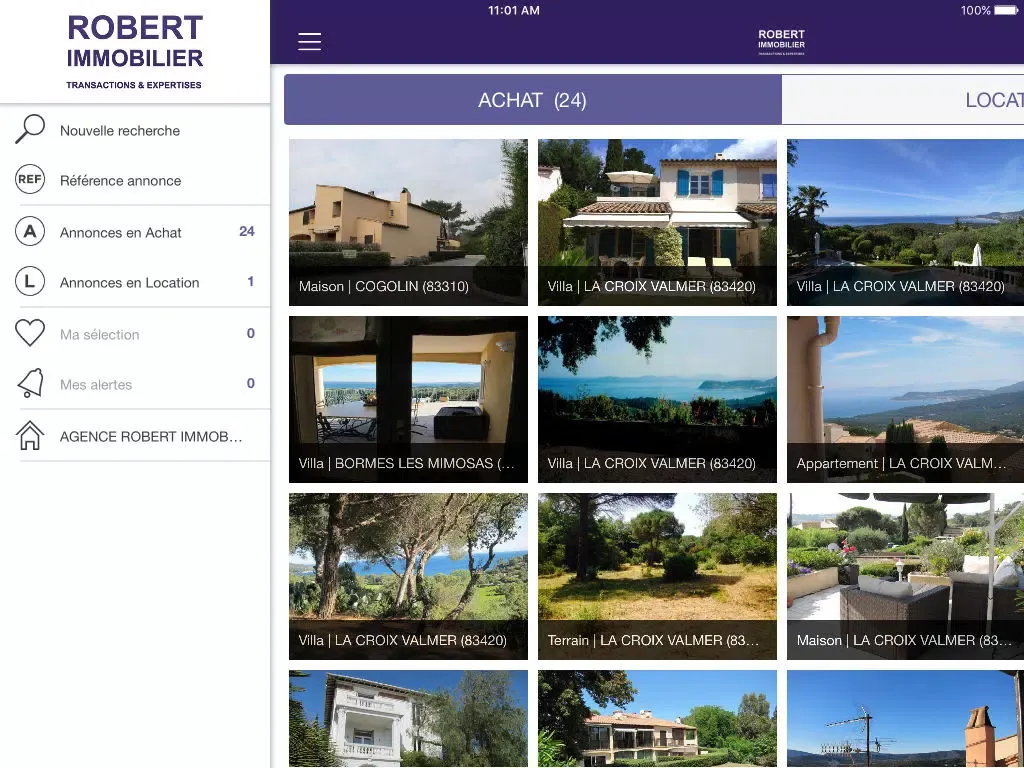 Capturas de tela do AGENCE ROBERT IMMOBILIER iPad 