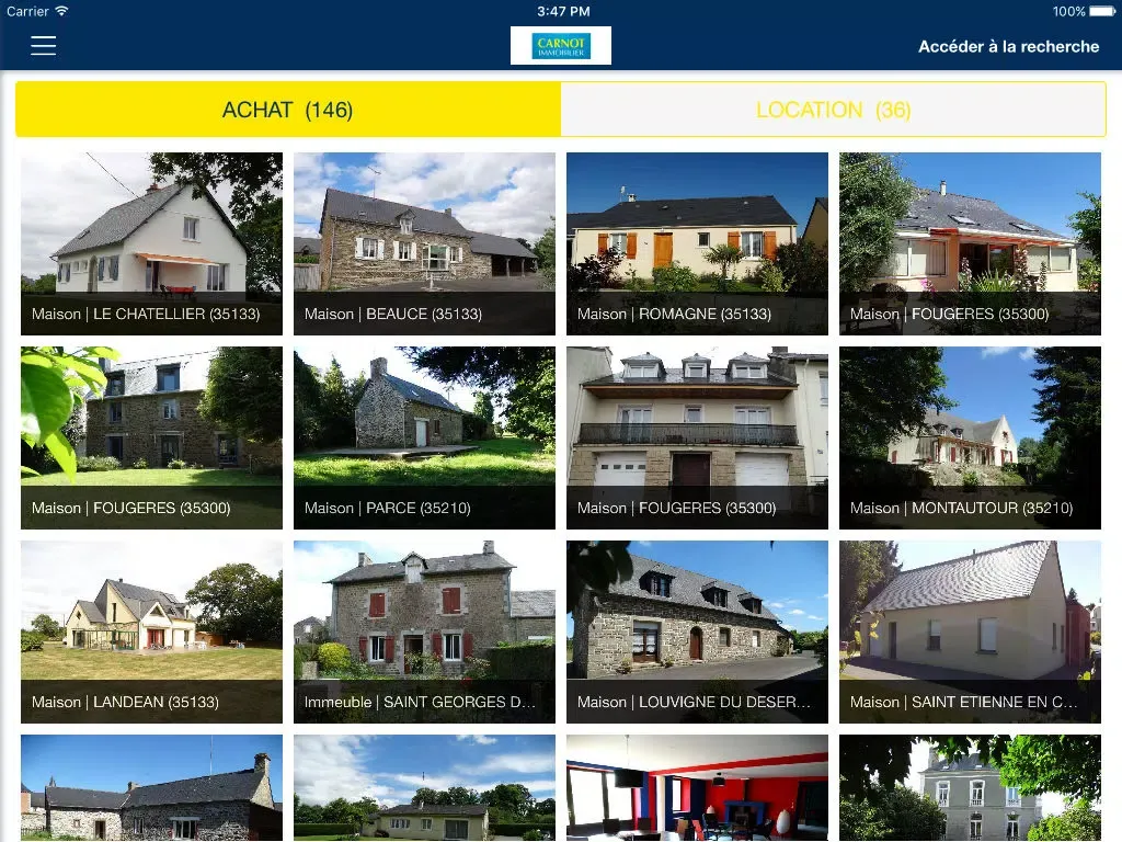 Captures d'écran de L'Agence Carnot Immobilier iPad 