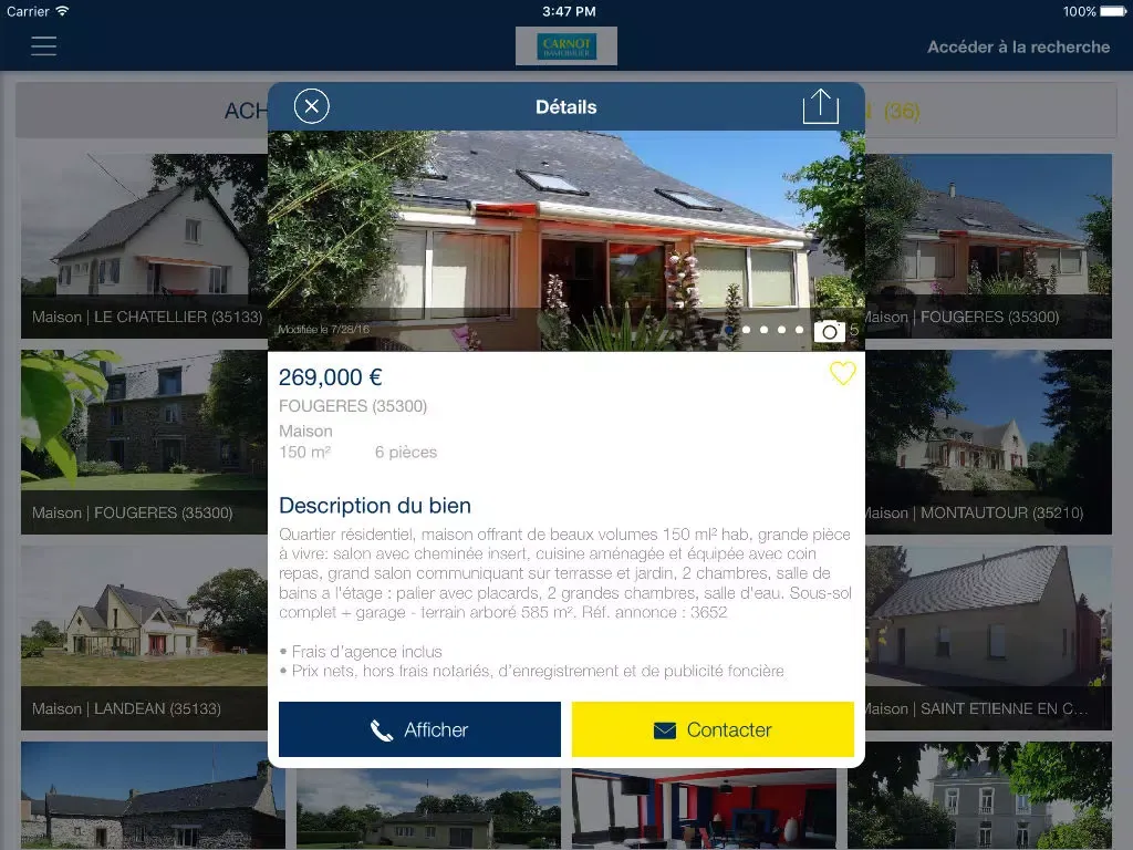 Captures d'écran de L'Agence Carnot Immobilier iPad 