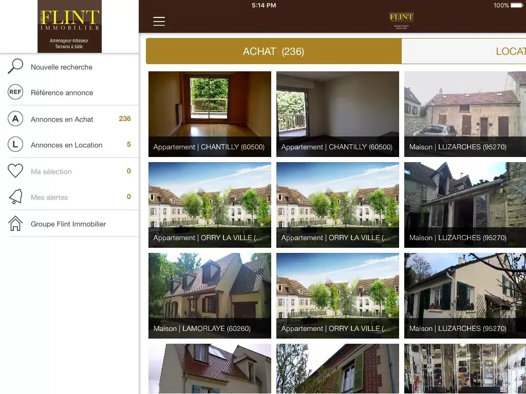 Скриншоты Groupe FLINT Immobilier iPad 