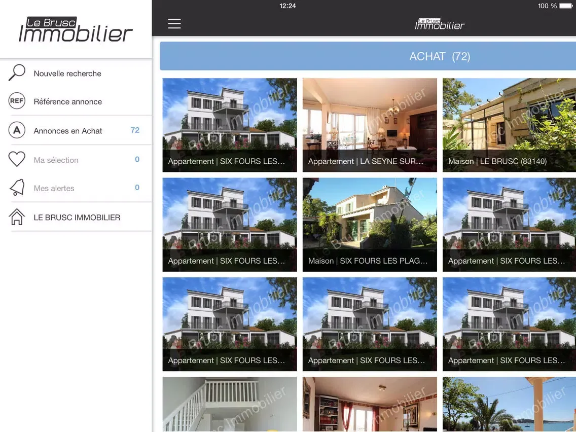 Tangkapan layar Le Brusc Immobilier iPad 