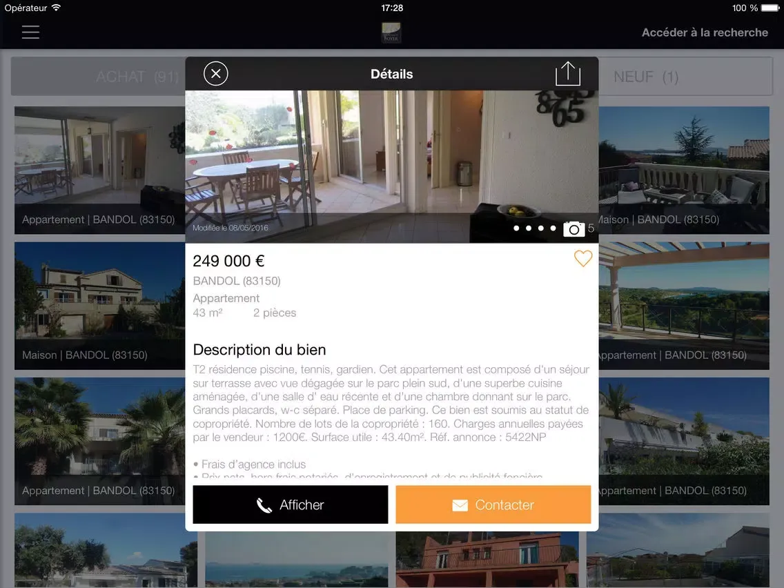 ภาพหน้าจอของ Les Agences Boyer iPad 