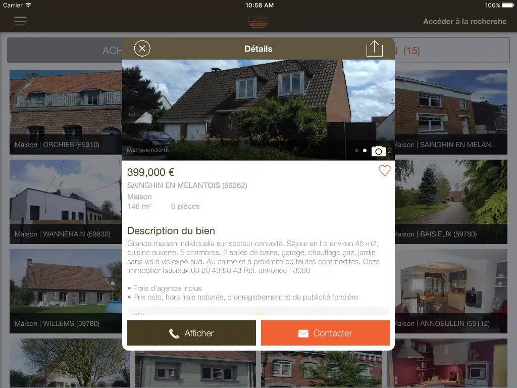 Screenshot di QAZA IMMOBILIER iPad 