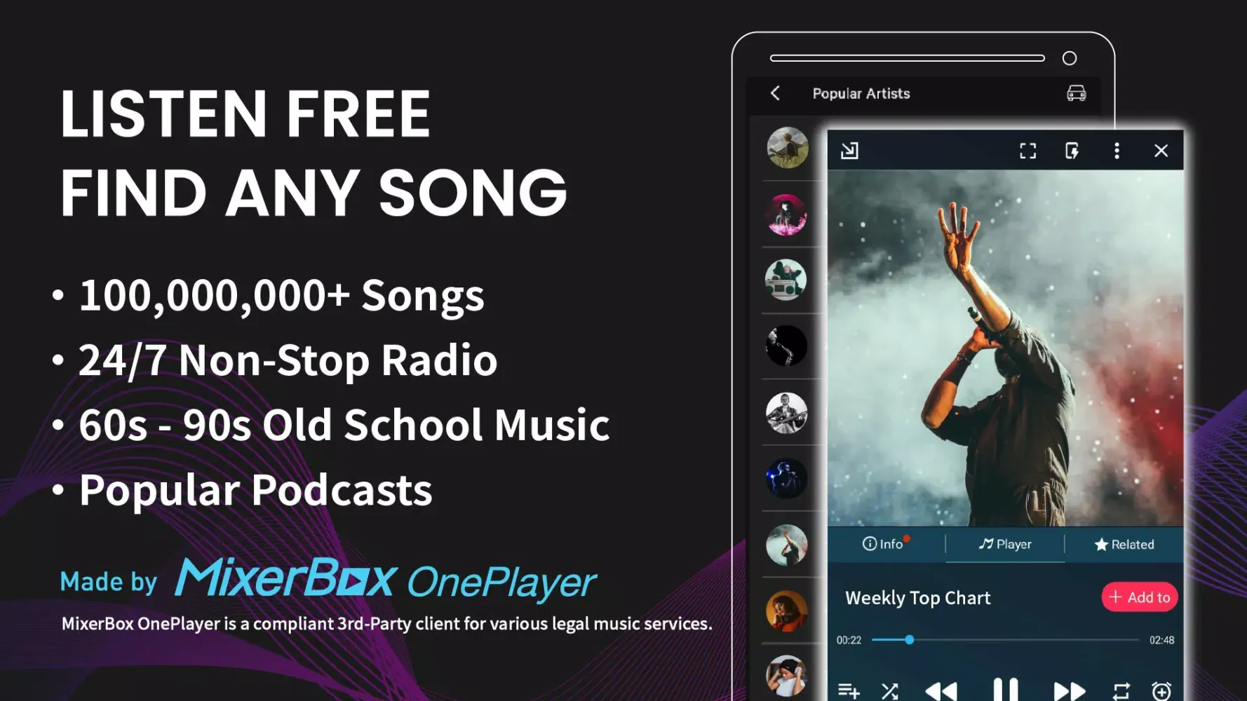 FREEMUSIC© MP3 Music Player應用截圖