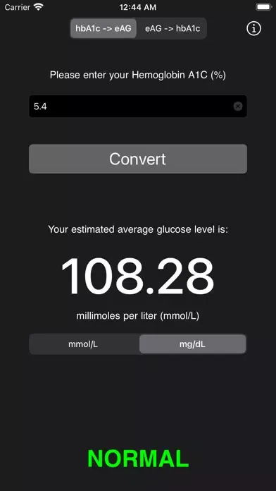 Скриншоты Hemoglobin A1C Calculator