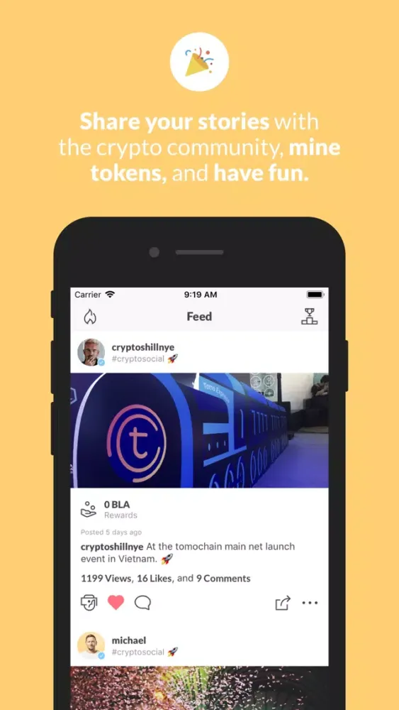 Скриншоты BLABBER — Crypto Social App