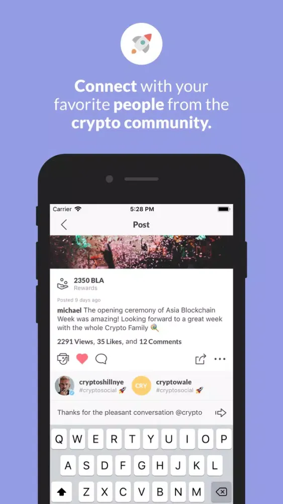 Скриншоты BLABBER — Crypto Social App