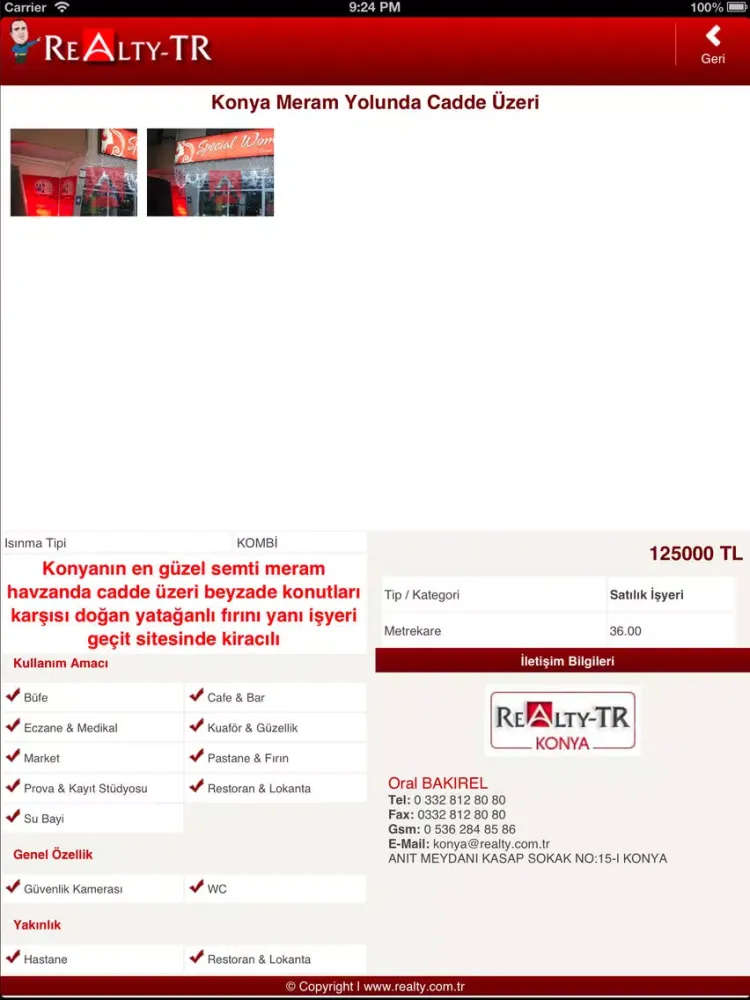 Ảnh chụp màn hình của Realty-TR iPad 