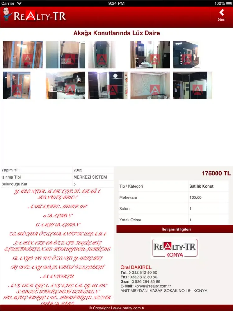 Ảnh chụp màn hình của Realty-TR iPad 