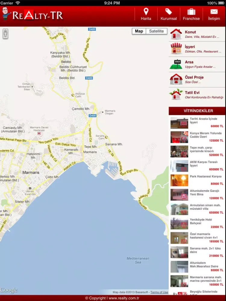 Ảnh chụp màn hình của Realty-TR iPad 