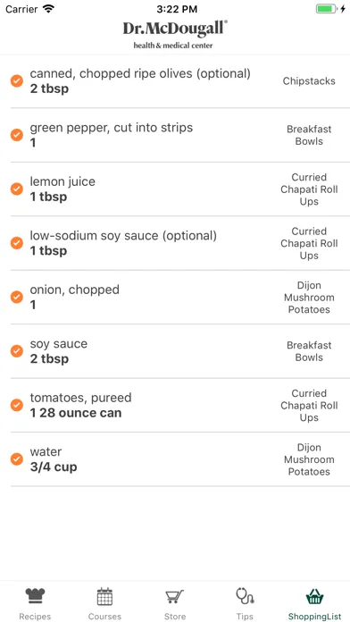 Dr. McDougall Mobile Cookbook 스크린샷