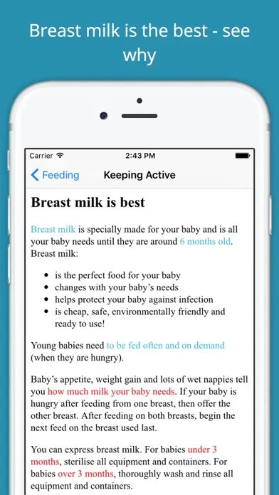 Tangkapan skrin Healthy Nutrition Guide Babies