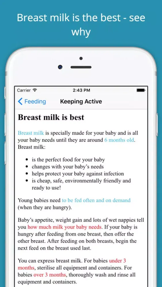 Capturas de pantalla de Healthy Nutrition Guide Babies Pro