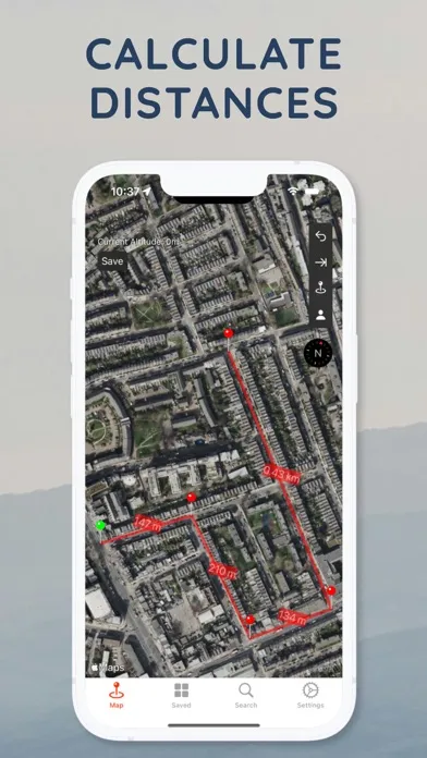 Tangkapan skrin Distance Tool