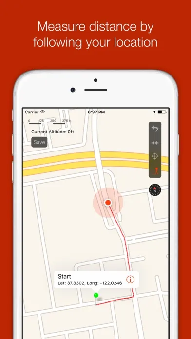 Tangkapan skrin Distance Tool