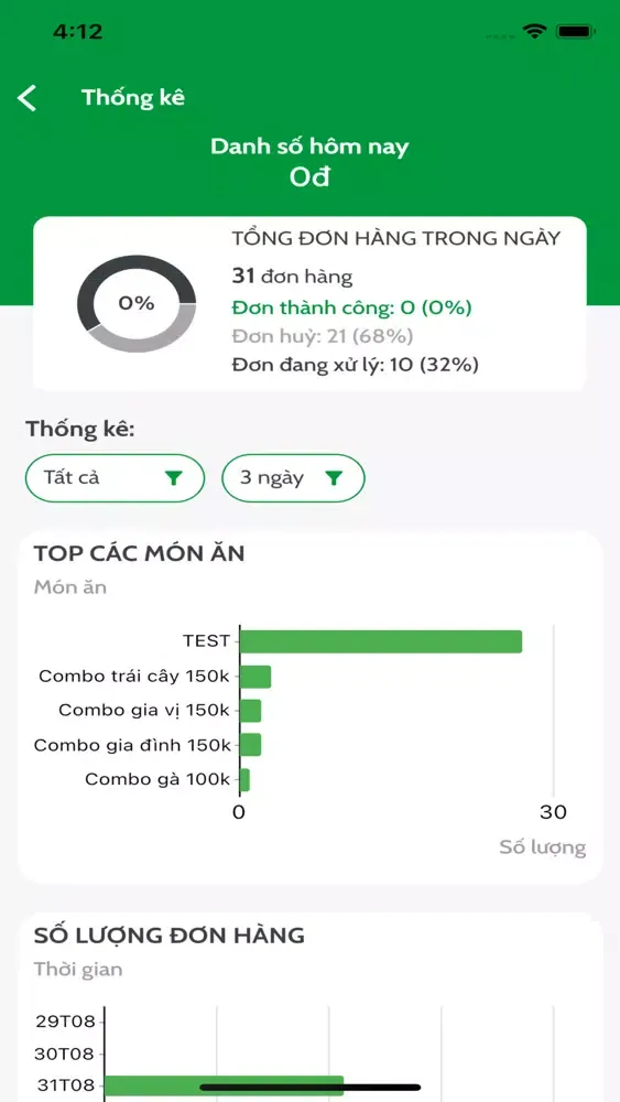Ảnh chụp màn hình của ACA Merchant