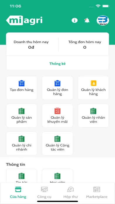 Miagri Quản lý سکرین شاٹس
