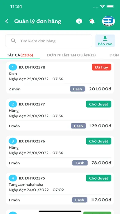 Miagri Quản lý سکرین شاٹس