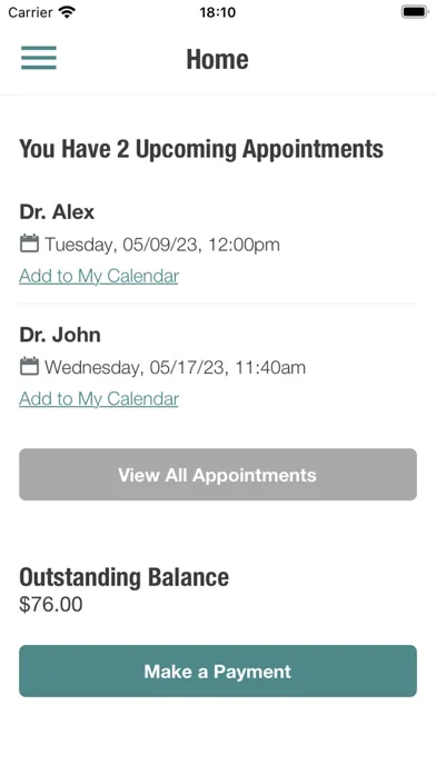 Скриншоты Atlas.md Patient App