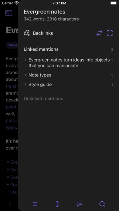 Capturas de pantalla de Obsidian - Connected Notes
