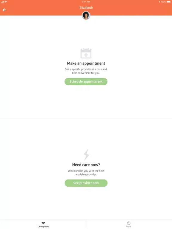 Скриншоты Obtain Health iPad 