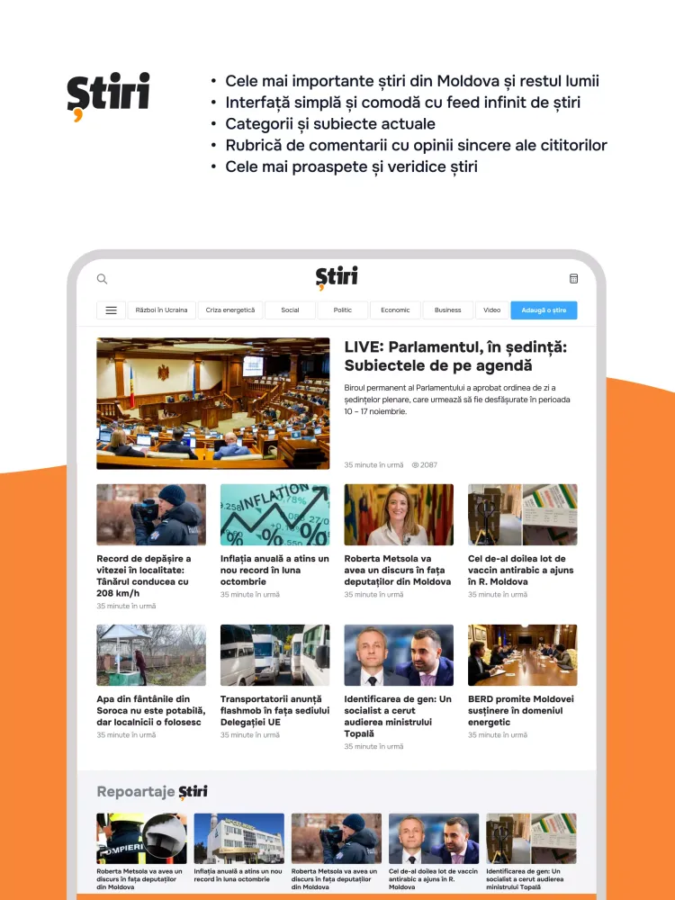 Stiri.md Screenshots