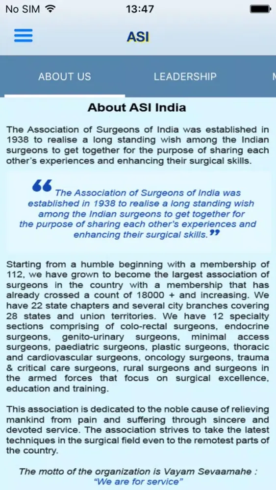 Asso. of Surgeons of India Screenshots