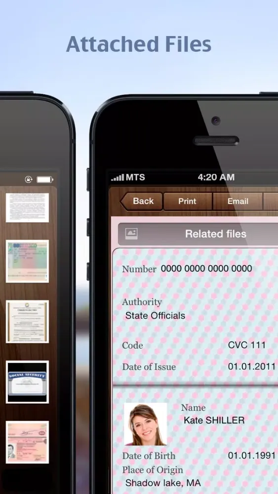 Capturas de tela do iKeepDocs Lite