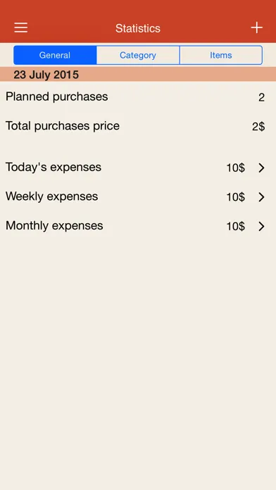 ภาพหน้าจอของ finCounter - shopping list with expenses control
