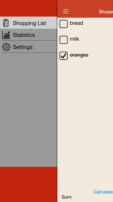 ภาพหน้าจอของ finCounter - shopping list with expenses control