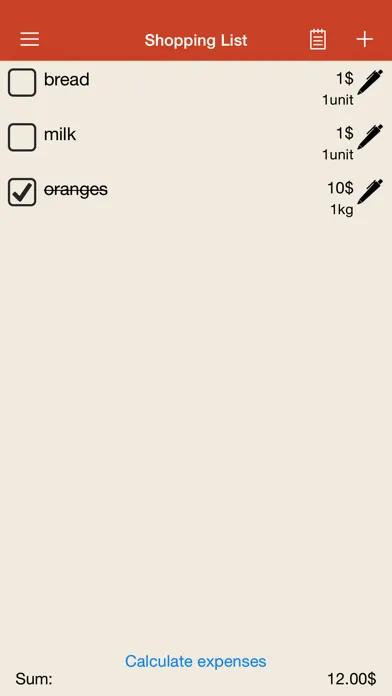ภาพหน้าจอของ finCounter - shopping list with expenses control