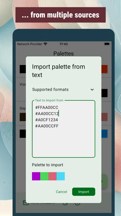 Tangkapan layar Universal Palette Converter