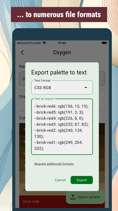 Tangkapan layar Universal Palette Converter