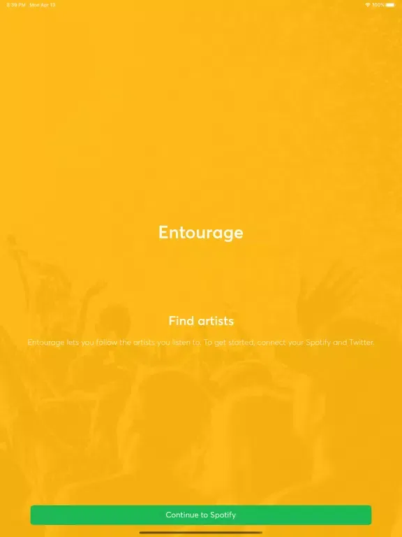 Entourage - Follow Artists iPad  স্ক্রিনশট
