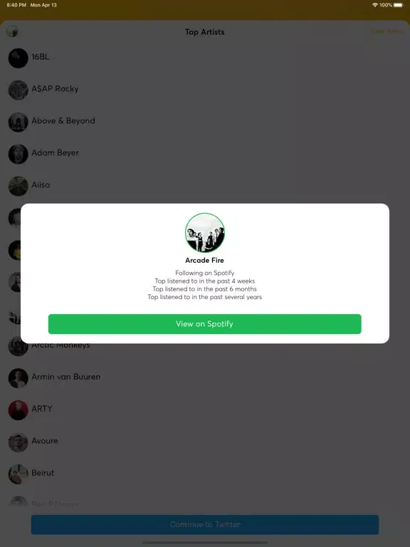 Entourage - Follow Artists iPad  স্ক্রিনশট