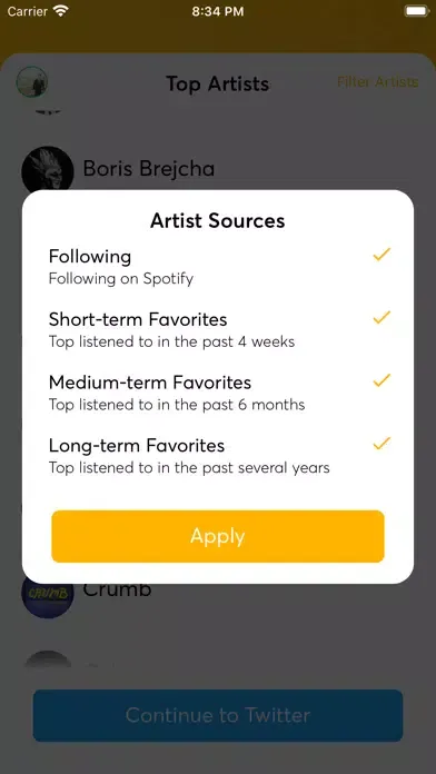 Entourage - Follow Artists স্ক্রিনশট