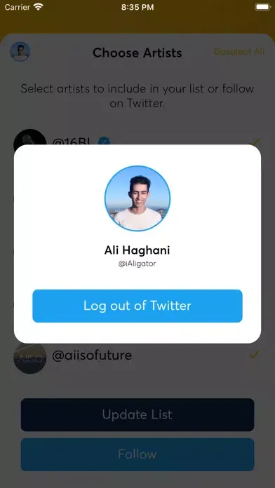 Entourage - Follow Artists স্ক্রিনশট