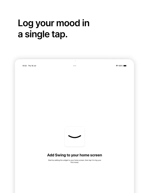 Swing — Mood tracking widget iPad 应用截图