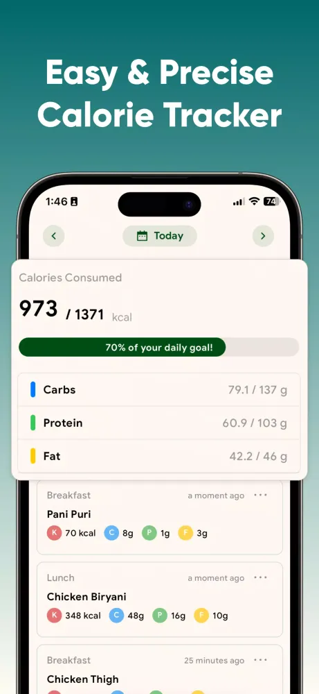 Capturas de tela do Calorie Counter - CalorieKit