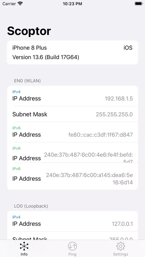 Скриншоты Scoptor - Network Tools